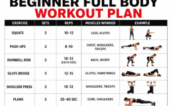 Beginner Full Body Workout Plan for Building Strength and Fitness