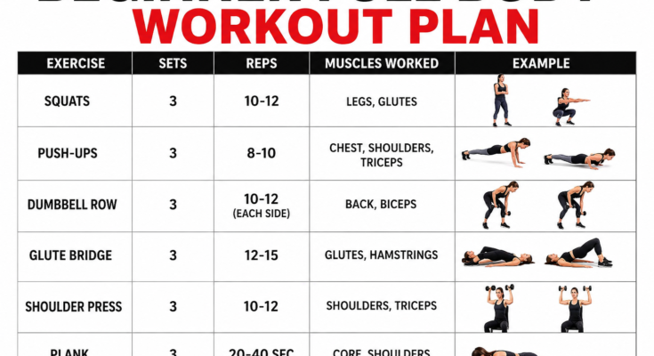 Beginner Full Body Workout Plan for Building Strength and Fitness