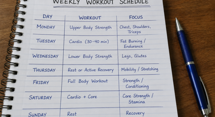 How to Create a Weekly Workout Schedule
